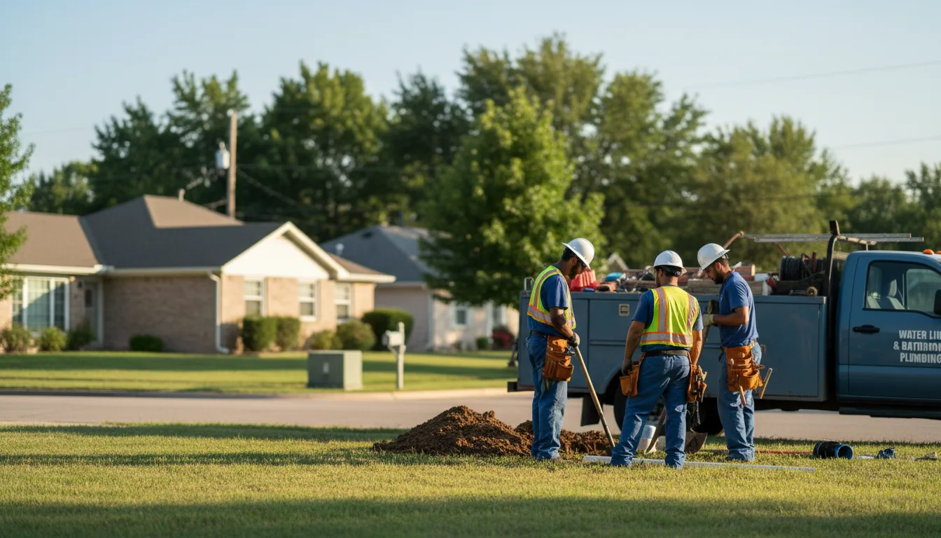 Residential water line and bathroom plumbing service in Black Rock, AR